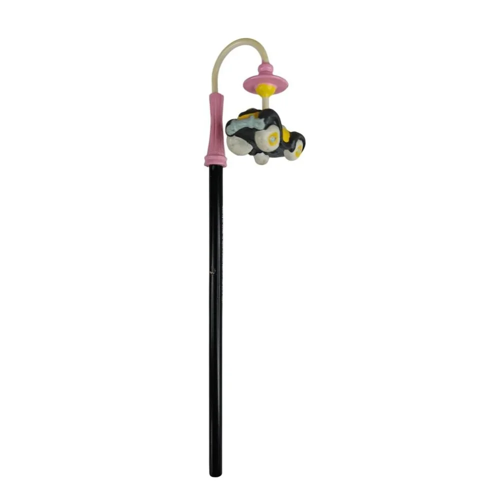 Disney 1987 Lamplight Pencil With Yellow Car Figurine Topper Collectible